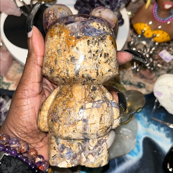 Natural Opalized Fluorite Root Stone Bear Custom - Picture 6 of 9